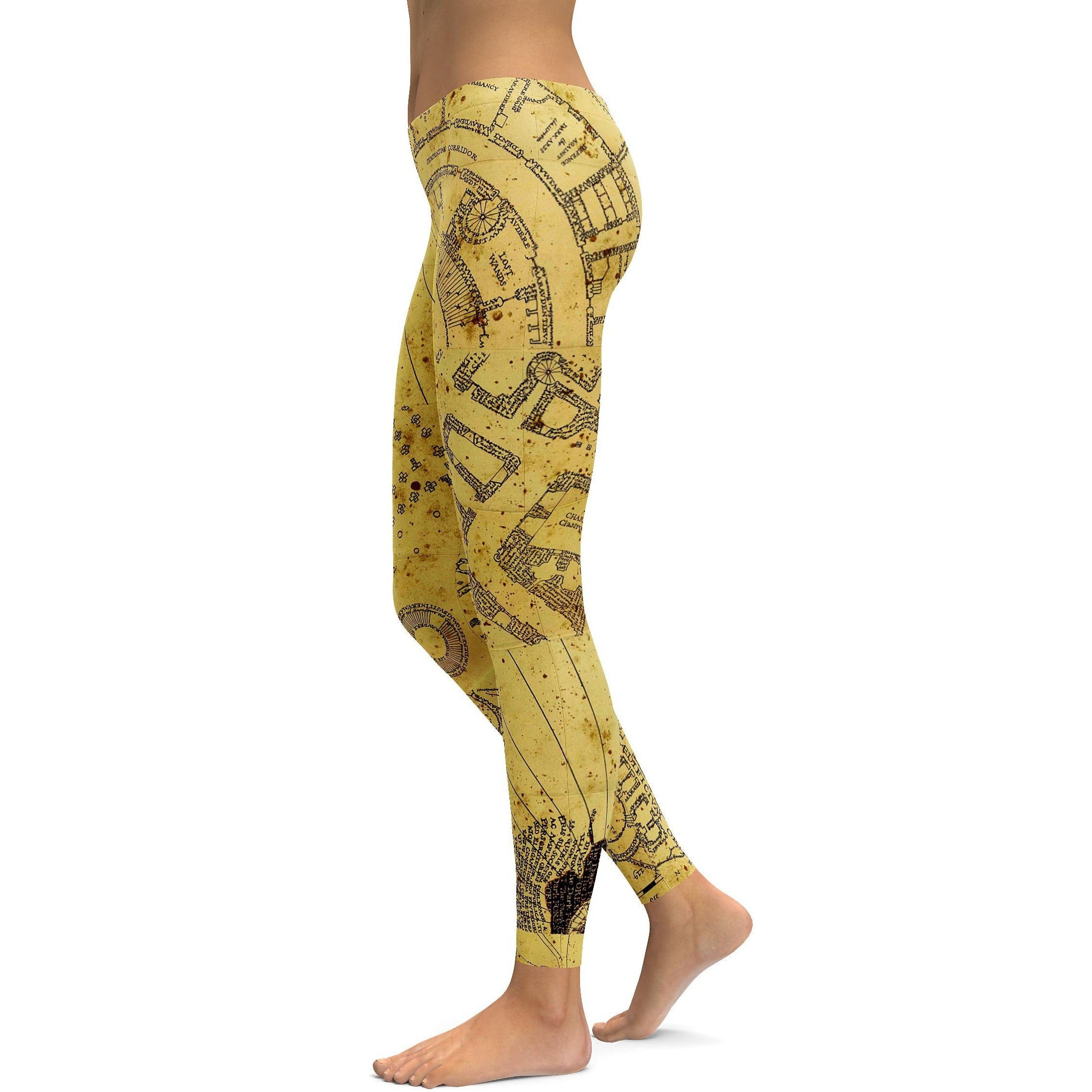 Marauders map Leggings - GearBunch Leggings / Yoga Pants