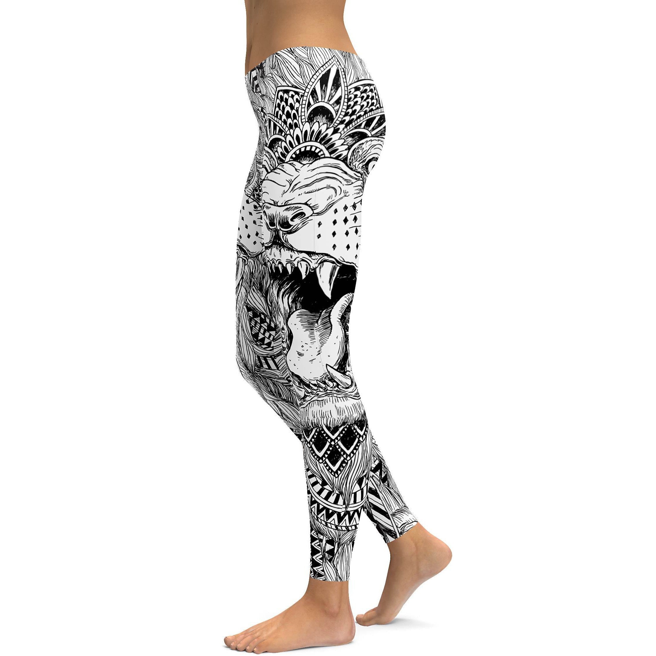 Zentangle Lion Leggings