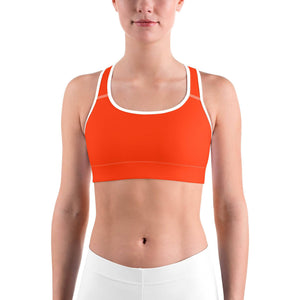 Solid Hot Orange Sports bra