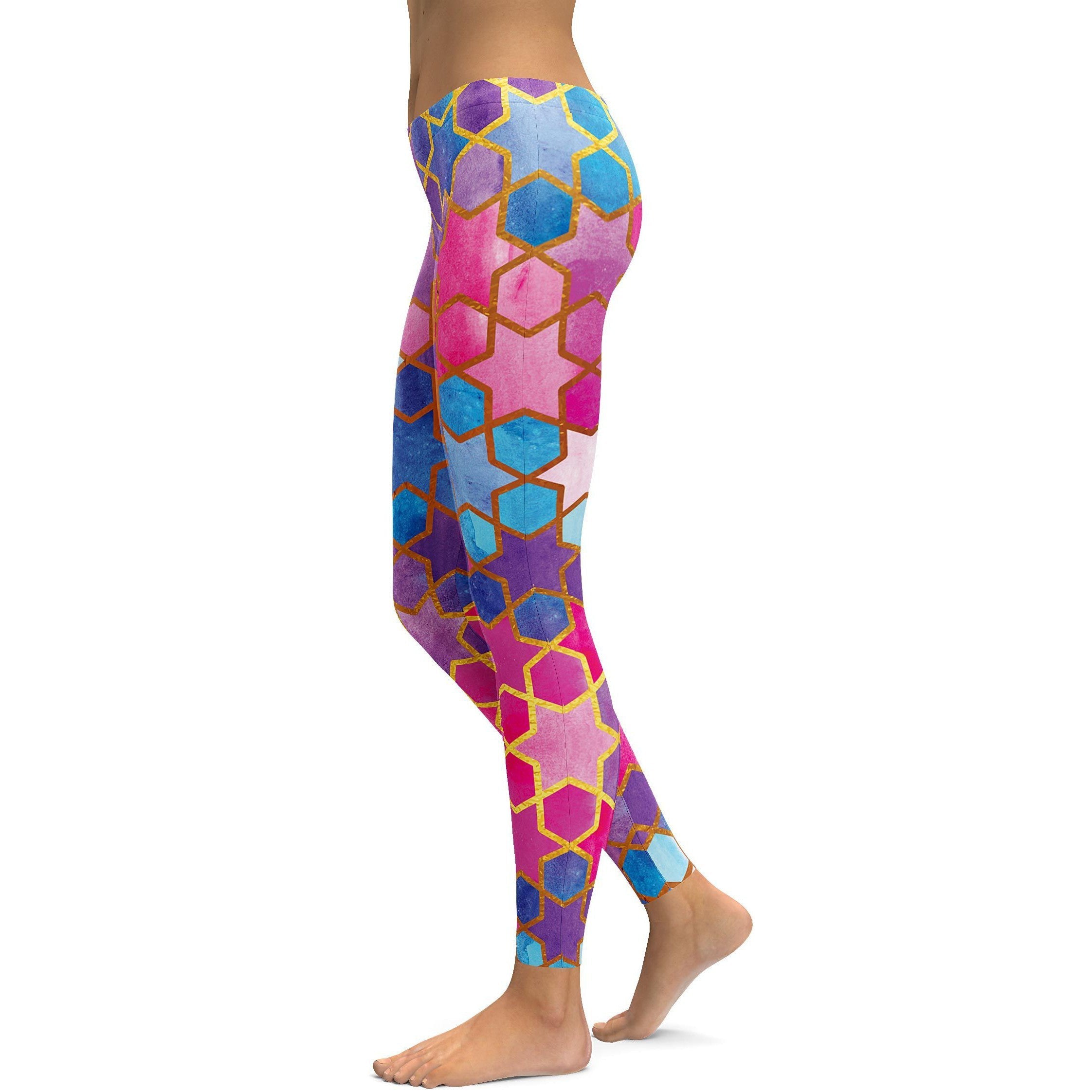 Colorful Arabic Leggings - GearBunch Leggings / Yoga Pants