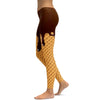 Women's chocolate ice cream printed leggings front view
