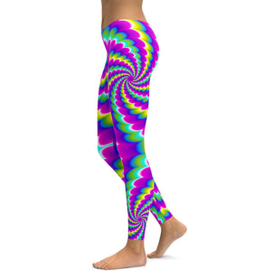 Optical Illusion Spinning Leggings - GearBunch Leggings / Yoga Pants