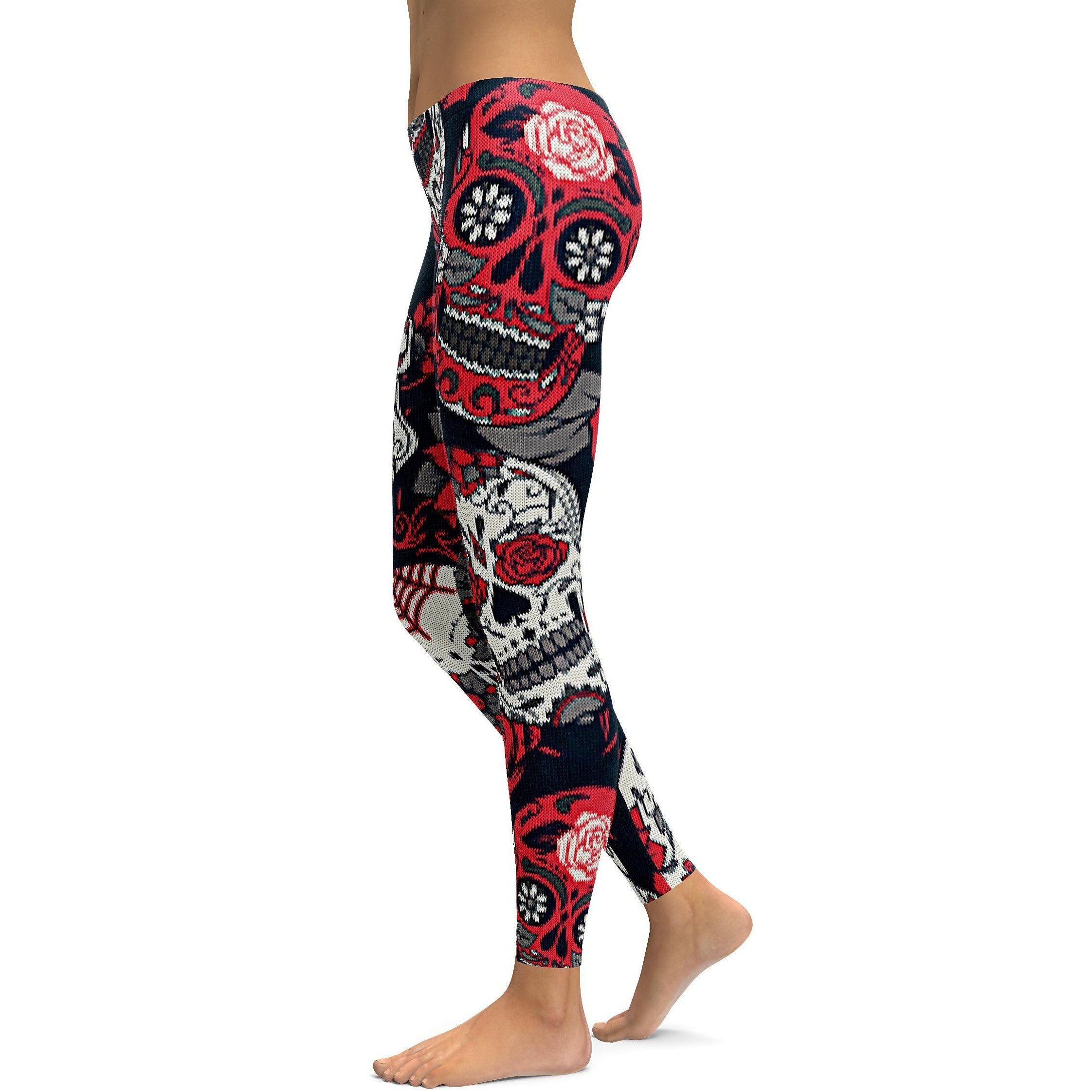 Christmas top skull leggings