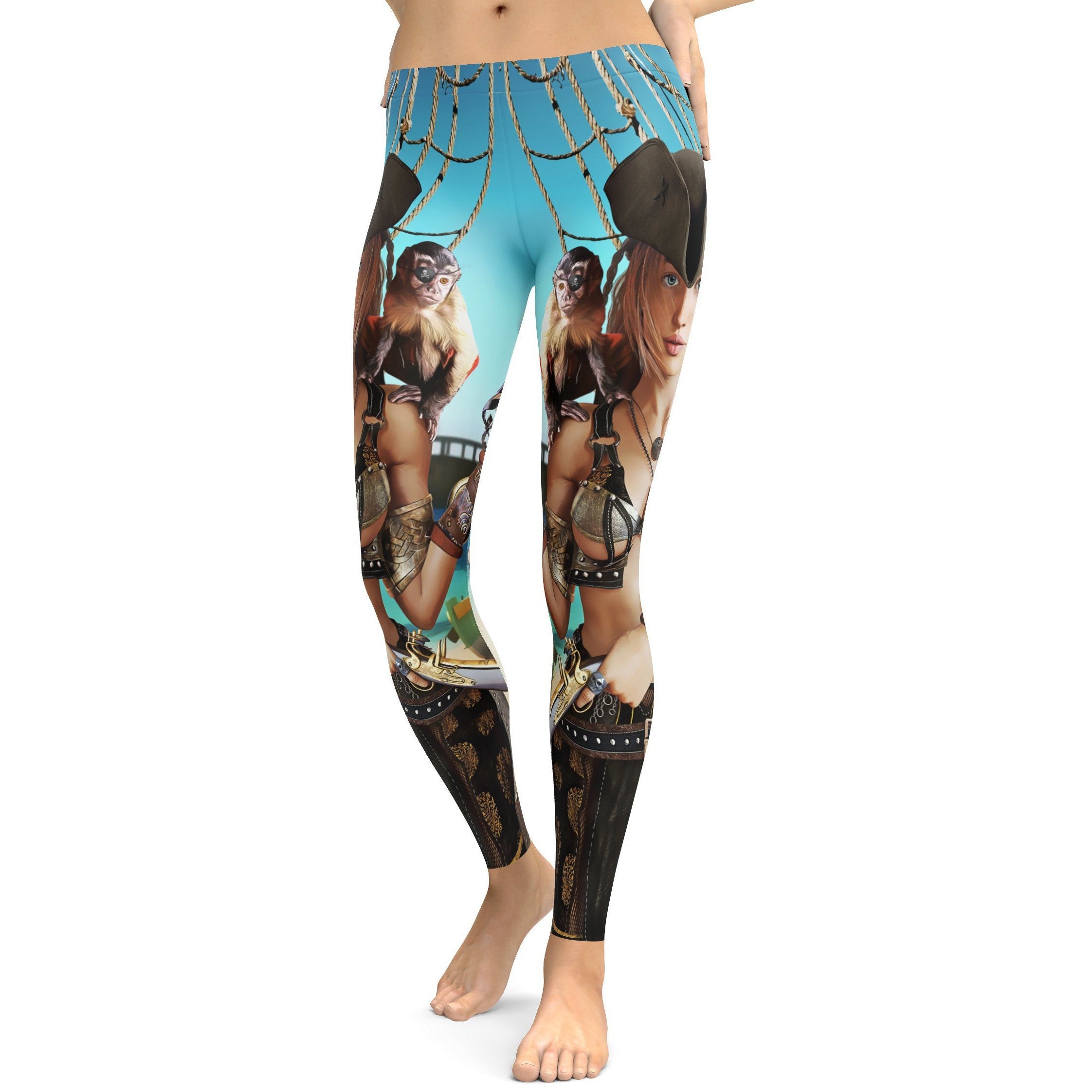 Female Pirate Leggings - GearBunch Leggings / Yoga Pants