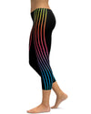 Vertical Neon Stripes Capris - GearBunch