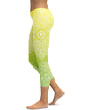 Yellow to Green Mandala Capris