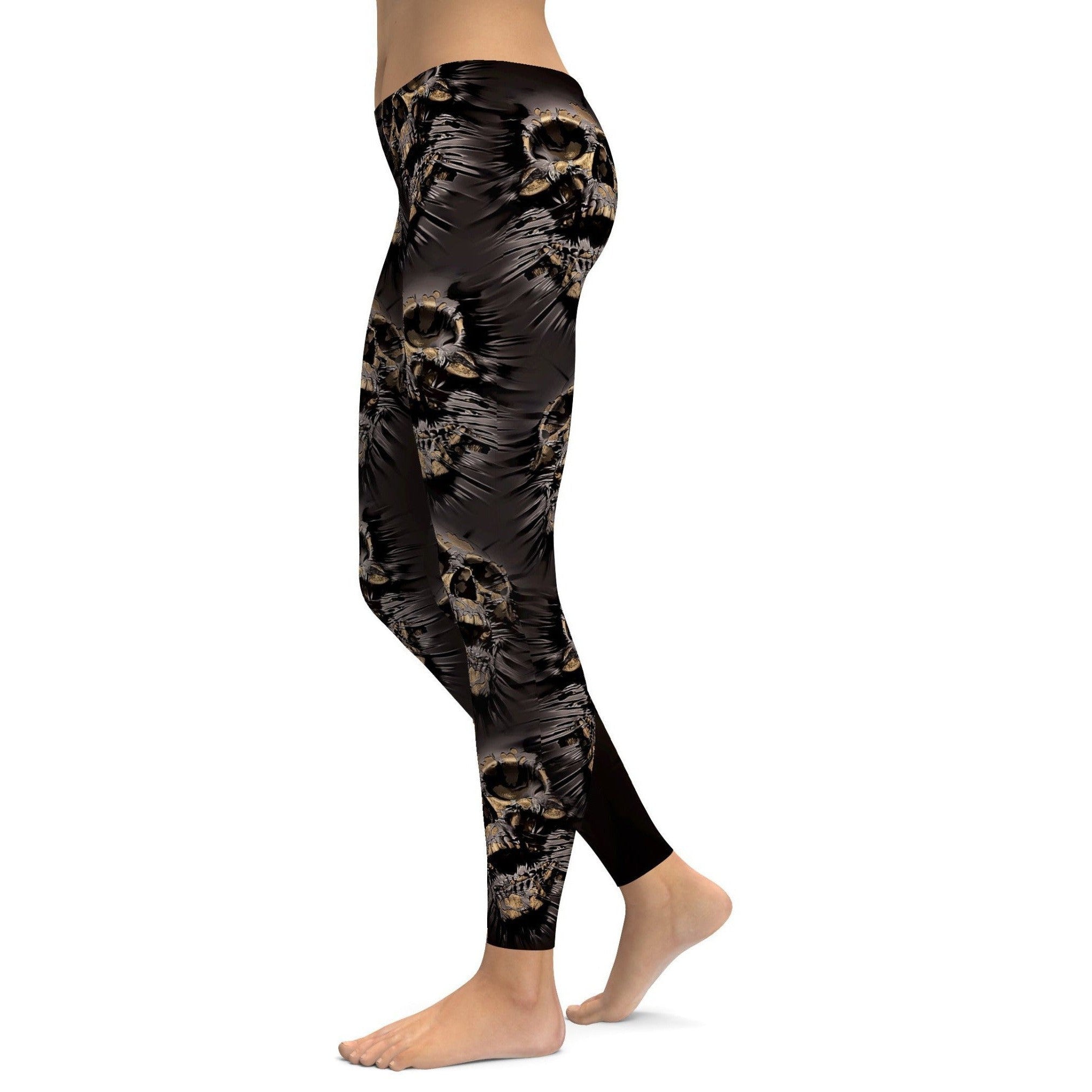 Skulls Bursting Out Leggings - Gearbunch