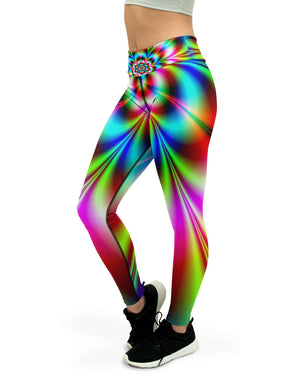 Psychedelic Neon Yoga Pants Gearbunch