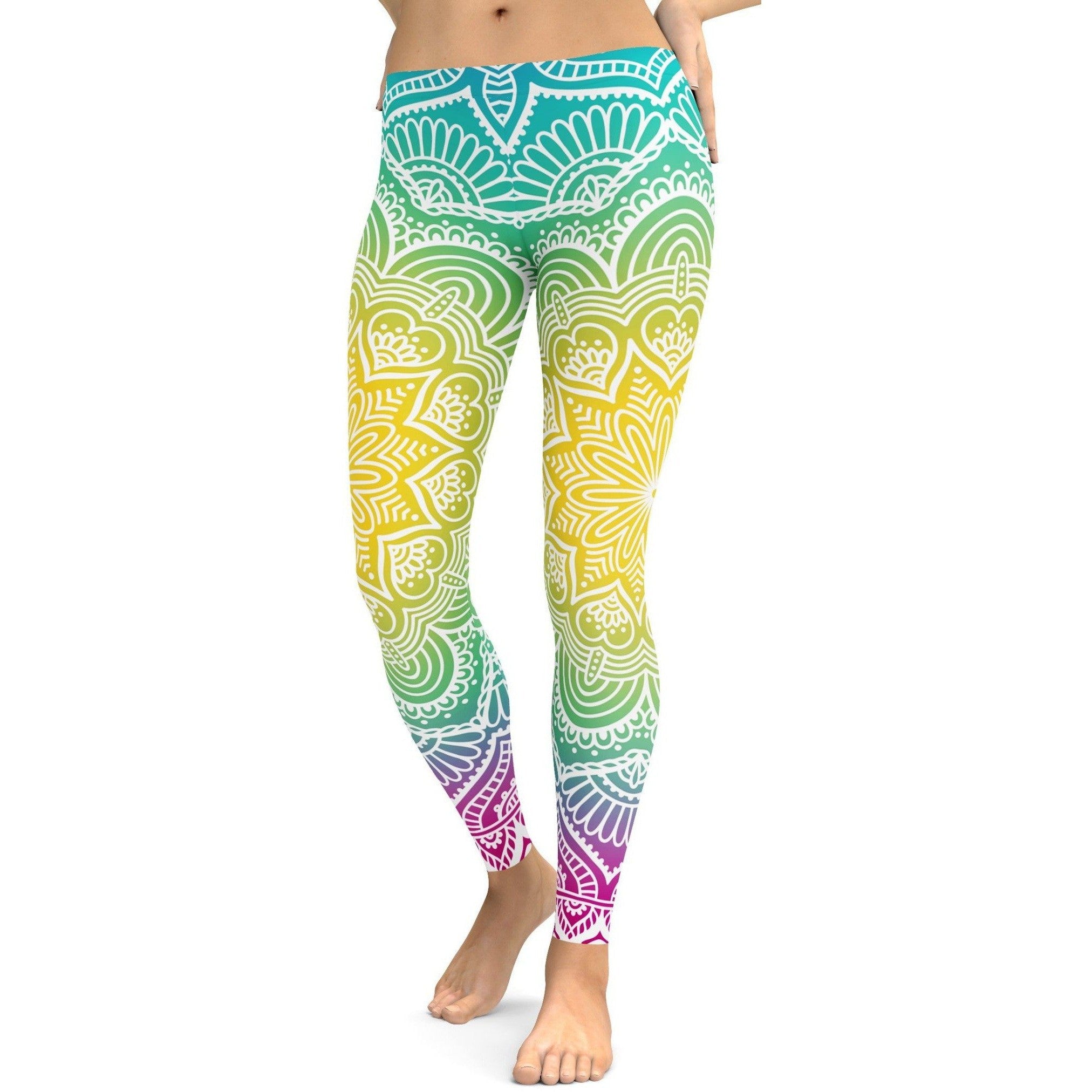 Bright Sun Mandala Leggings - GearBunch Leggings