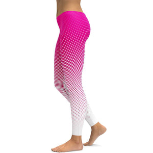 Pink Halftone Leggings - Gearbunch