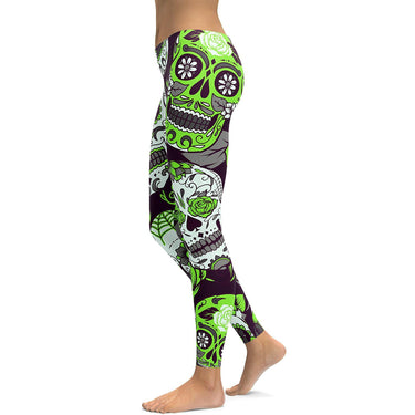 Womens Workout Yoga Army Camo Leggings Black/Brown/Green