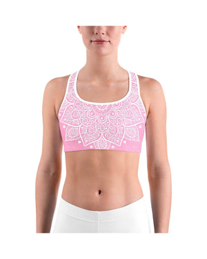 Soft Pink Mandala Sports bra