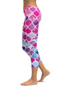 Pink & Blue Arabic Pattern Capris