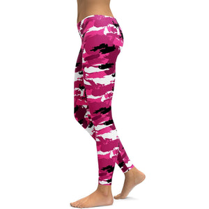 Pink Camo Leggings - GearBunch