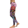 Womens Workout Yoga Pink Tattooed Lotus Leggings | Gearbunch.com