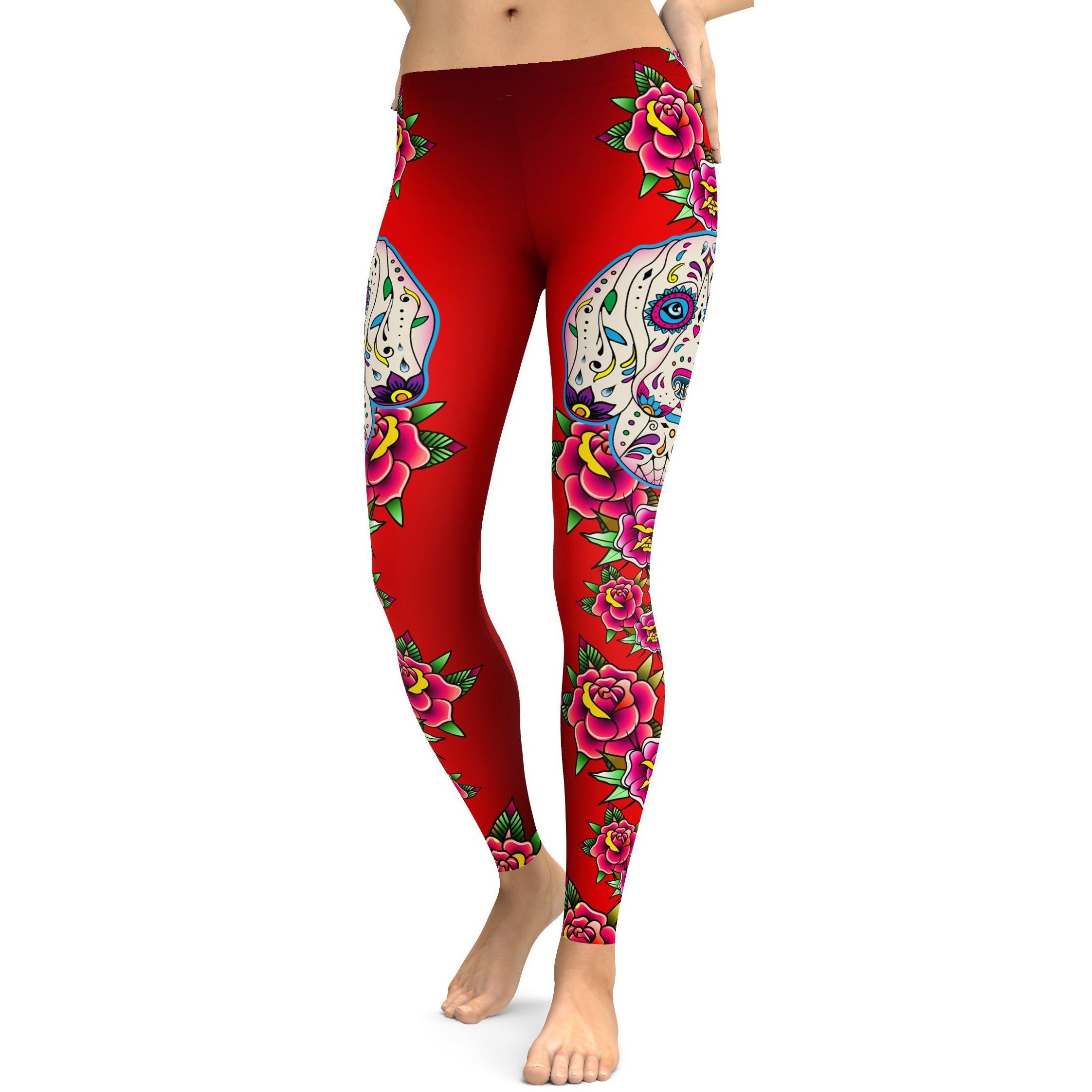 Sugar Skull Beagle Leggings