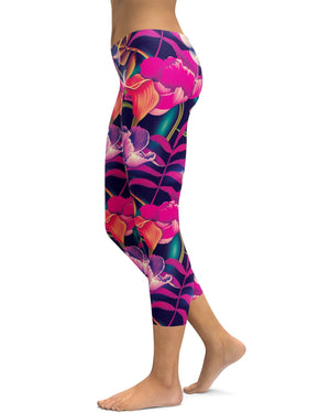 Tropical Floral Capris - Gearbunch