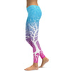 Blue to Pink Tree of Life Leggings - GearBunch Leggings / Yoga Pants