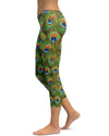 Peacock Feathered Capris