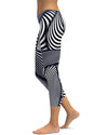 Optical Illusion Stripes Capris