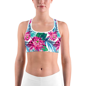 Tropical Flowers Sports bra