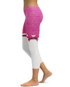 Pink Heathered Thigh High Bow Capris - Gearbunch