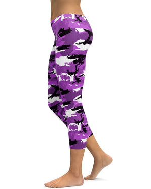 Purple Camo Capris - Gearbunch