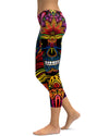 EDM - Rainbow Rave Skull Capris - GearBunch Leggings / Yoga Pants