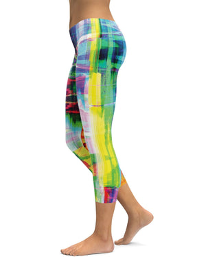 Bright Neon Rave Capris - GearBunch