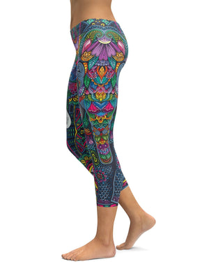 Colorful Elephant Capris - GearBunch