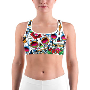 Colorful Dead - Sugar Skull Sports bra - GearBunch