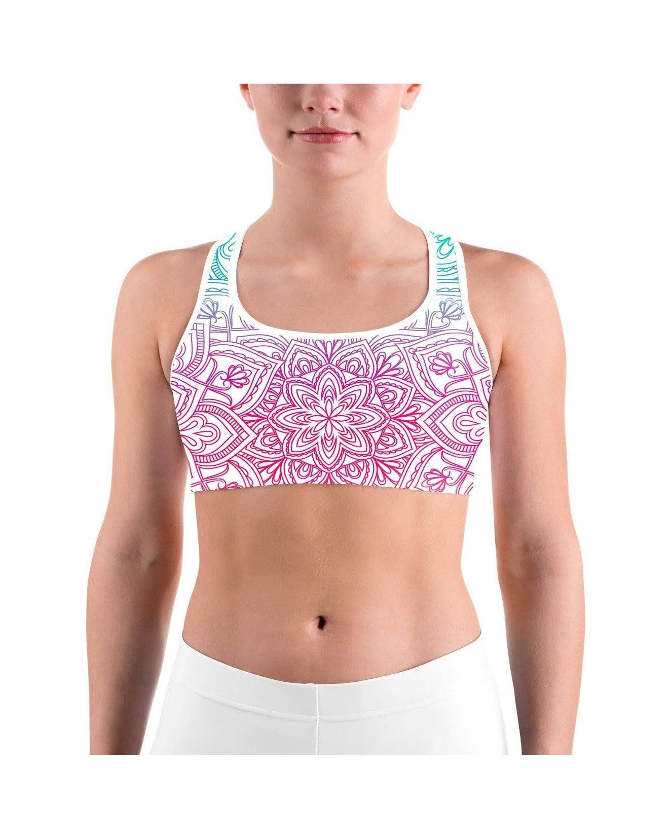 Bright Mandala Sports bra - GearBunchnts