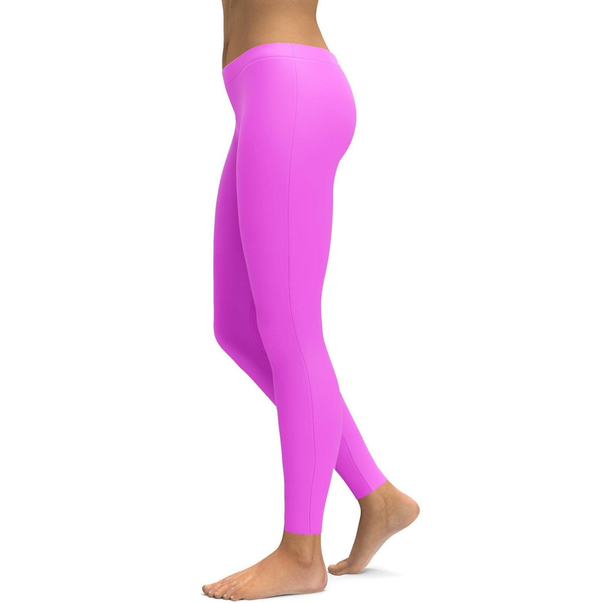 Solid Baby Pink Leggings - GearBunch