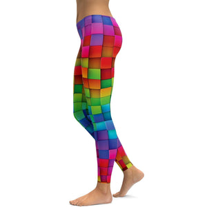 Rainbow Blocks Leggings - Gearbunch