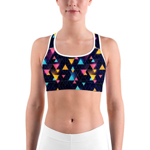 Neon Triangle Rave Sports bra