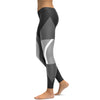 Women's grey colorblock leggings front view