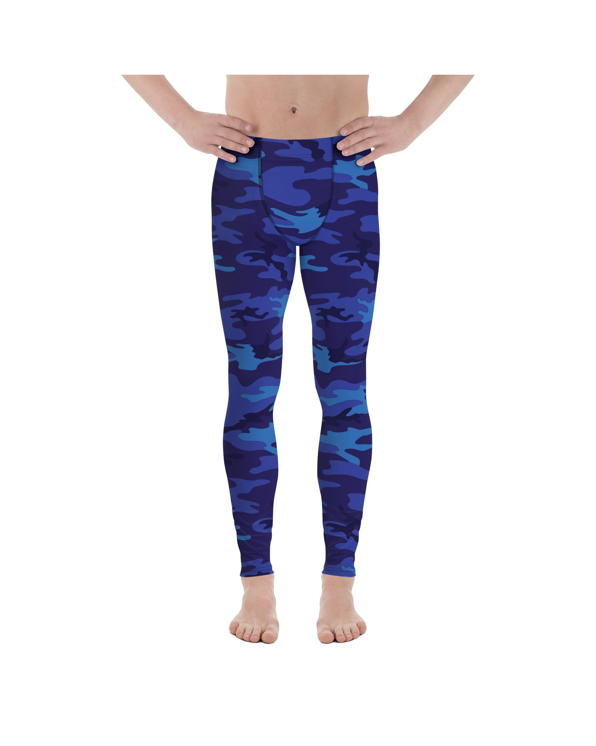 Blue Camo Meggings Gearbunch Mens Leggings