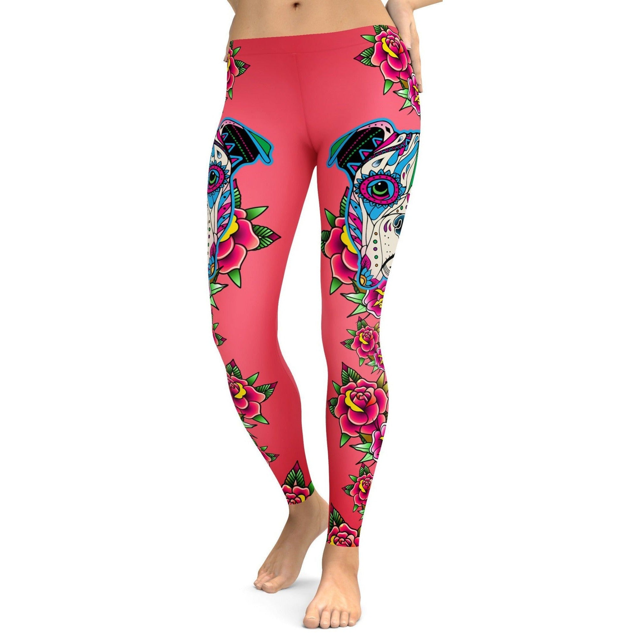 Sugar Skull Boxer Leggings - GearBunch Leggings