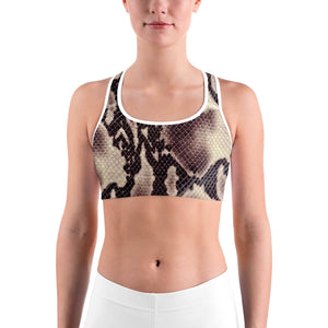 Anaconda Snake Skin Sports bra - GearBunch Leggings / Yoga Pants