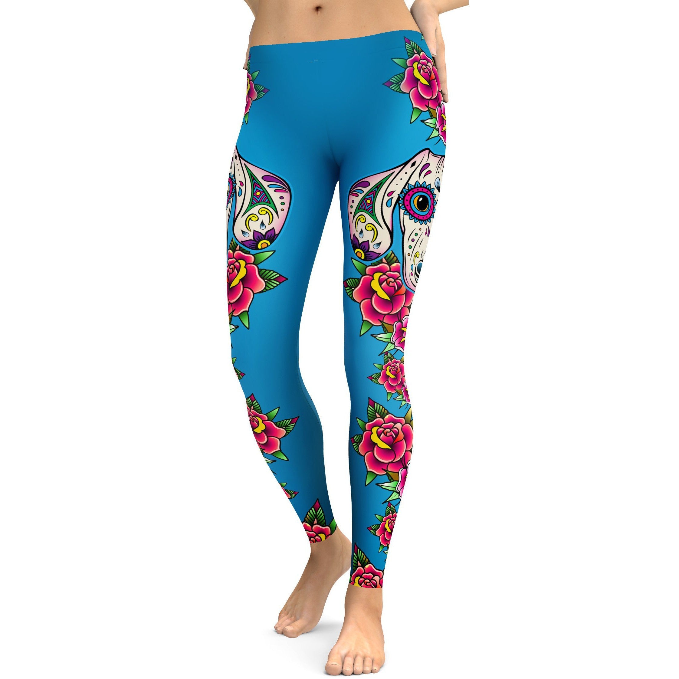 Sugar Skull Dachshund Leggings