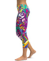 Vibrant Puking Animal Capris