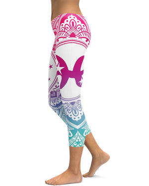 Bright Pisces Capris - GearBunch Leggings / Yoga Pants