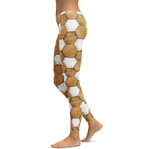 3D Wood Pattern Leggings - GearBunch Leggings / Yoga Pants