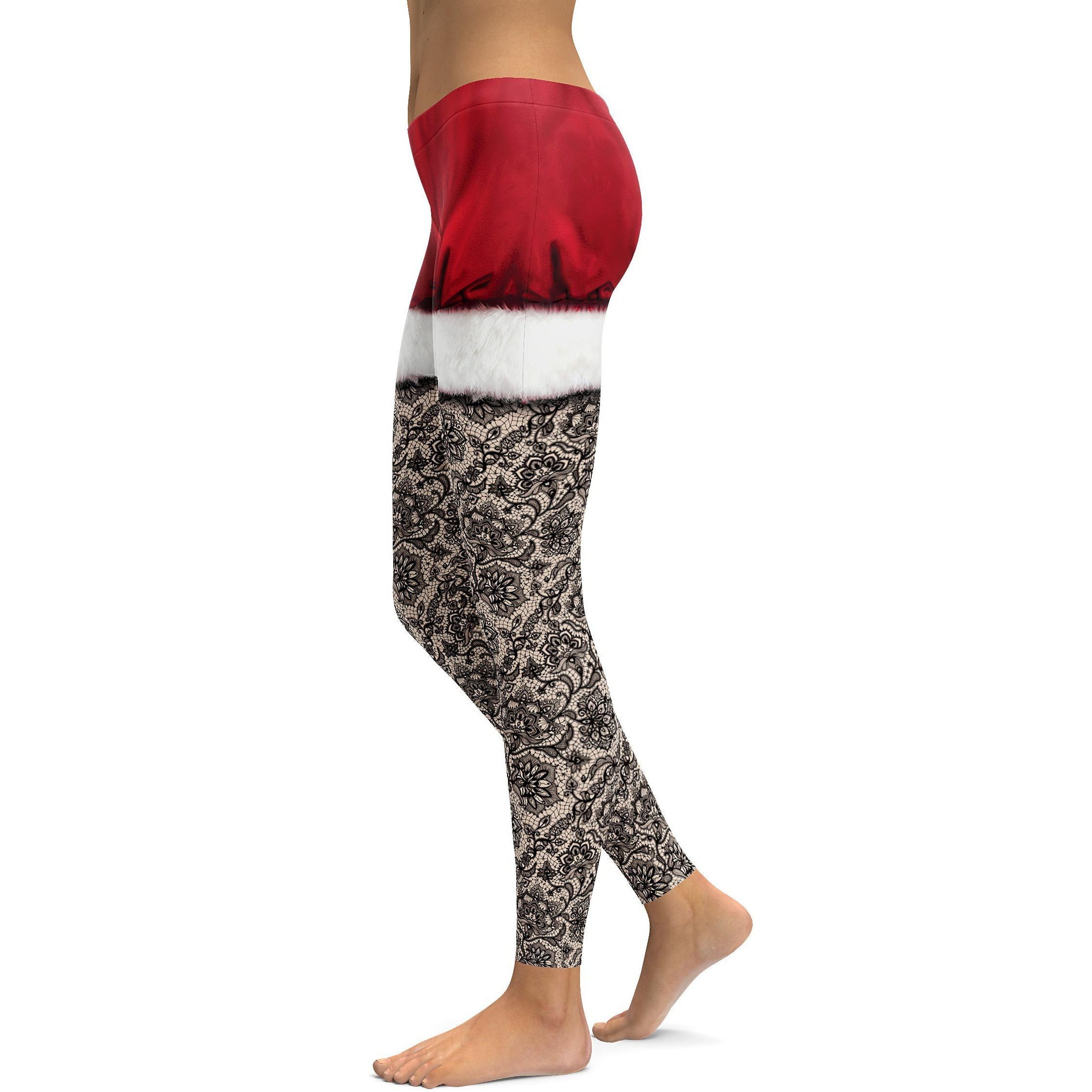 Christmas Shorts & Lace Leggings - GearBunch Leggings / Yoga Pants