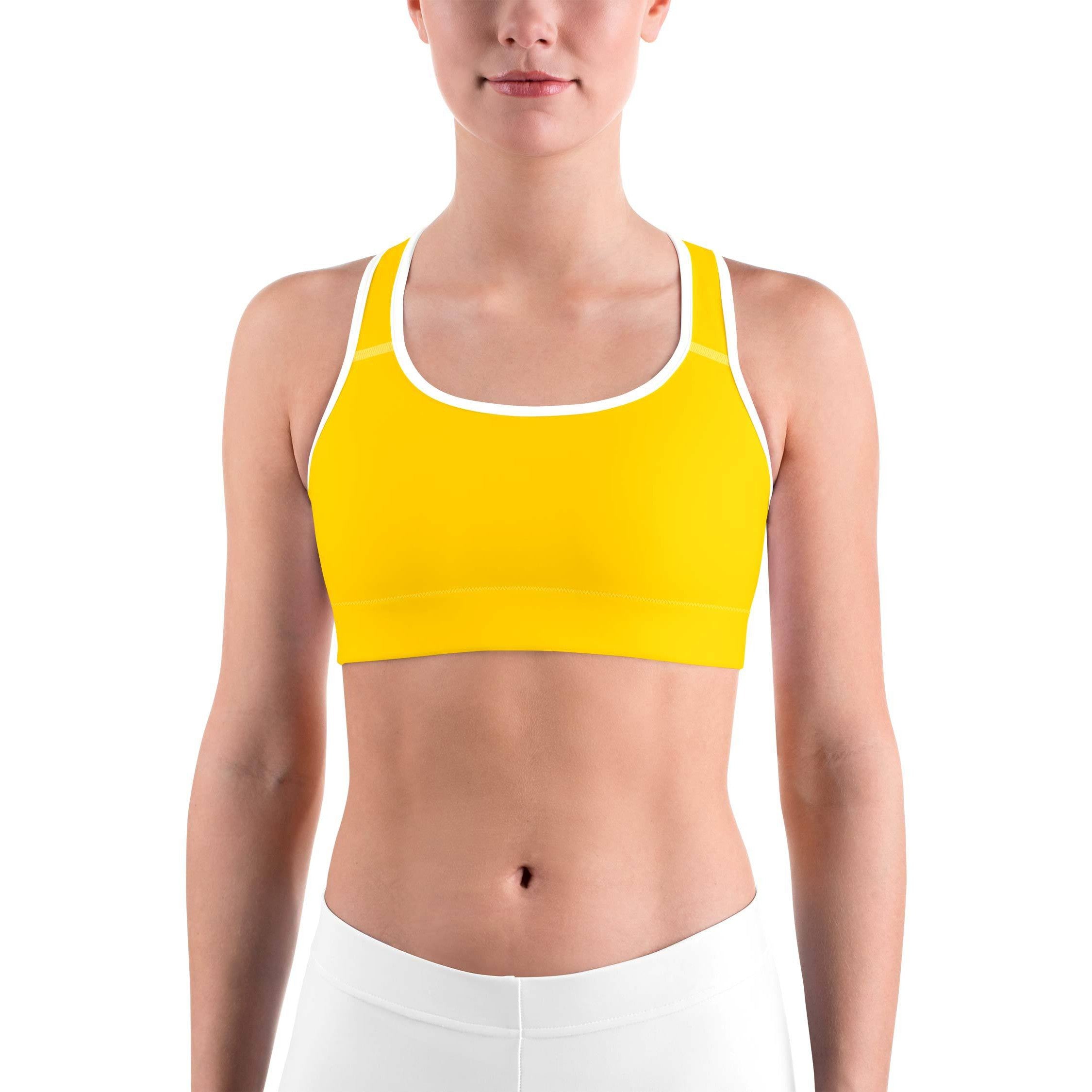 Solid Deep Yellow Sports bra