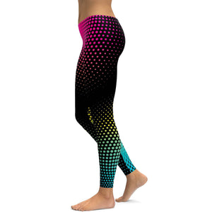 Colorful Halftone Leggings - GearBunch 