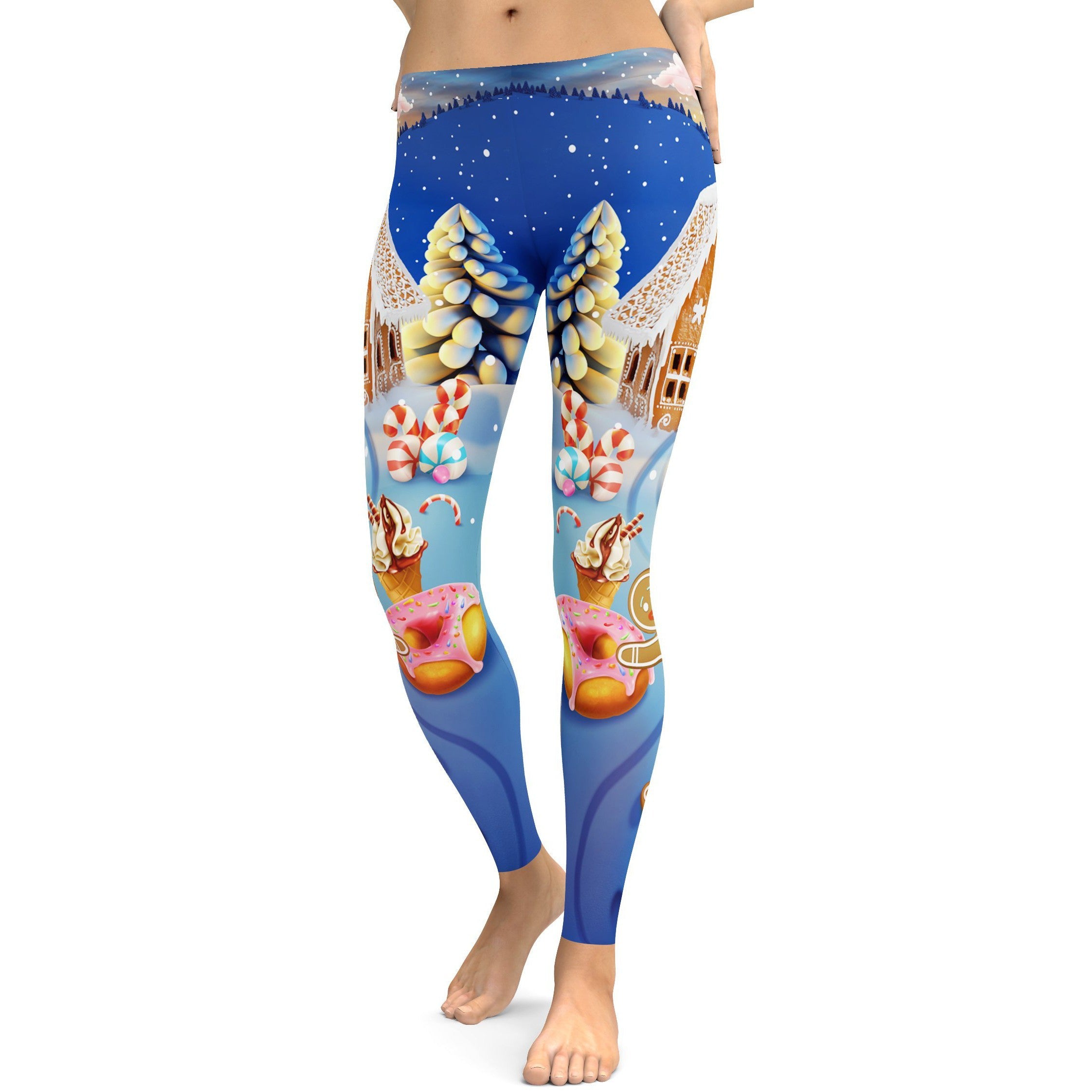 Gingerbread House Leggings - GearBunch Leggings / Yoga Pants