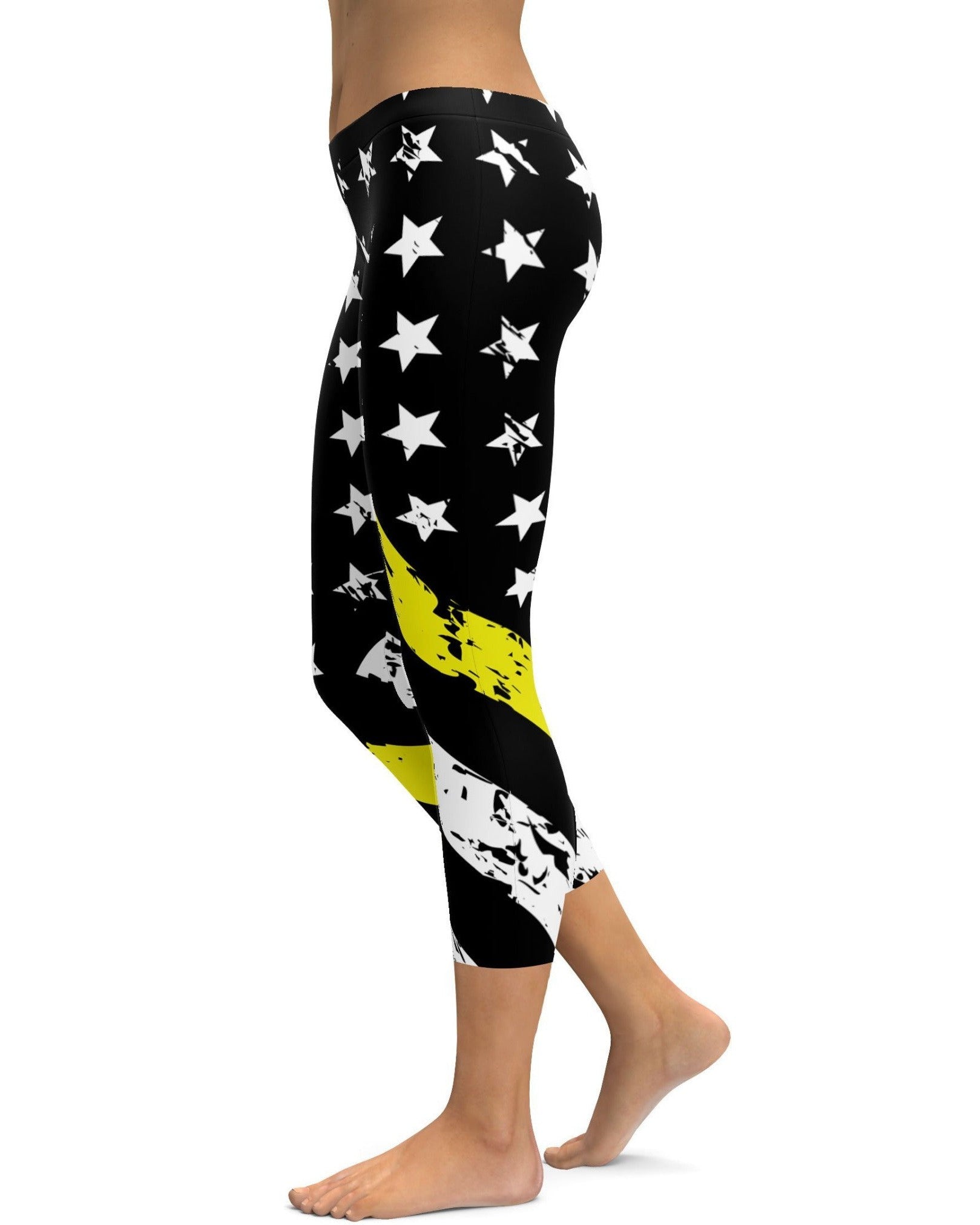 Thin Yellow Line Capris - Gearbunch