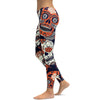 Orange Sugar Skull Leggings - GearBunch