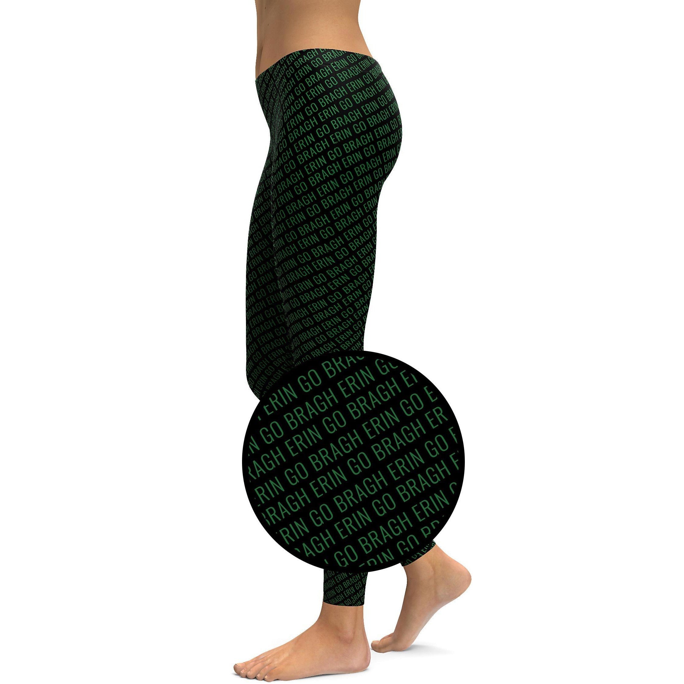 Women's Irish Erin Go Bragh leggings front view